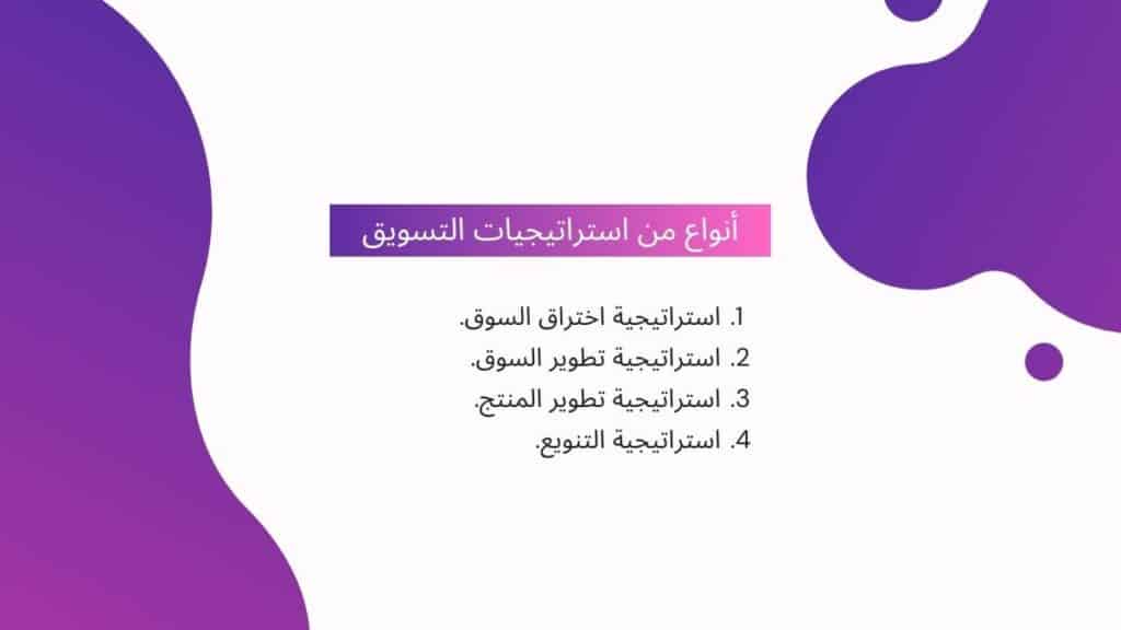 4 أنواع من استراتيجيات التسويق - خطة تسويقية من الصفر 0 - كيف تروج لمشروعك الريادي خطوة بخطوة - خطانا للتسويق الإلكتروني