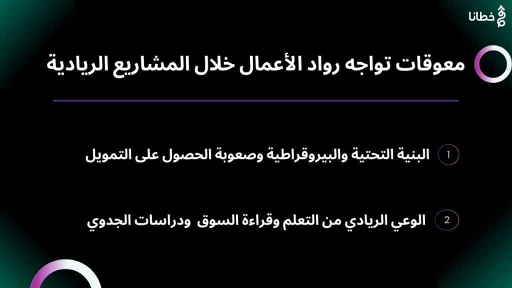 5 معوقات تواجه رواد الأعمال خلال المشاريع الريادية - المشاريع الريادية و7 خطوات نحو صُنع المجد والوصول إلى القمة - خطانا للتسويق