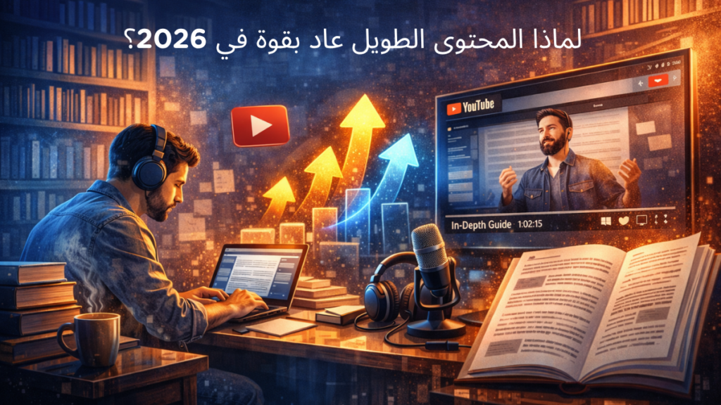لماذا المحتوى الطويل عاد بقوة في 2026؟ لماذا المحتوى الطويل عاد بقوة في 2026؟