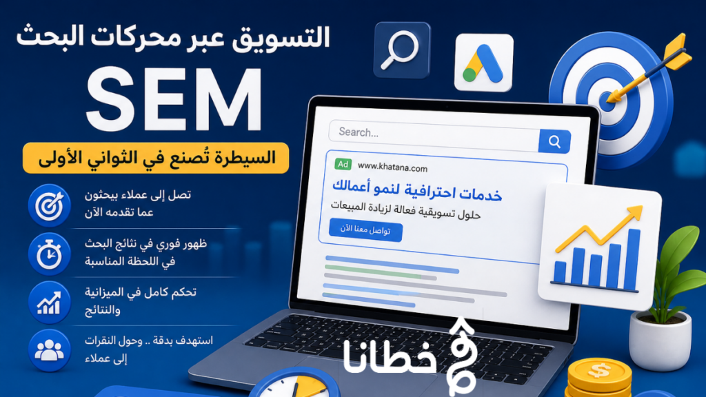 التسويق عبر محركات البحث SEM التسويق عبر محركات البحث SEM (السيطرة تُصنع في الثواني الأولى)